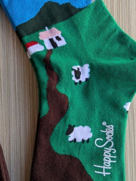 Шкарпетки жіночі Happy Socks зелено-блакитні Фазенда демісезонні фото