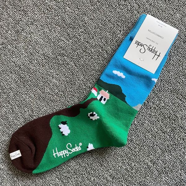 Шкарпетки жіночі Happy Socks зелено-блакитні Фазенда демісезонні фото