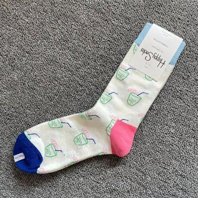 Шкарпетки жіночі Happy Socks білі Коктейль демісезонні фото