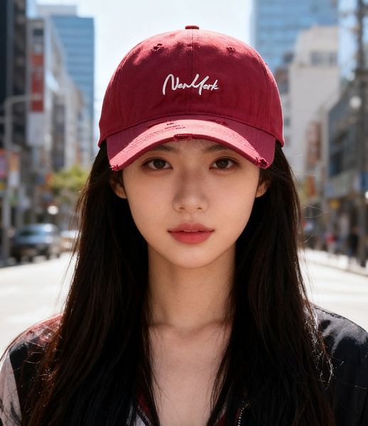 Стильна кепка Fashion NY червона 56-62 фото