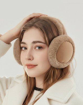 Теплі навушники Fashion EZ2703 бежеві фото