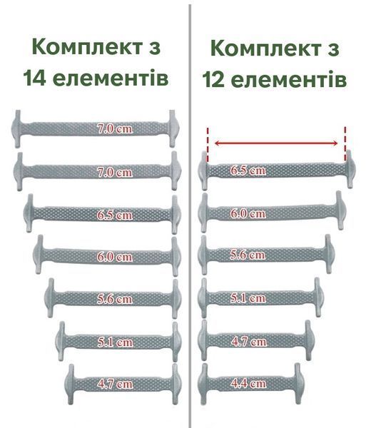 Силіконові шнурки для взуття білі 14 елементів фото