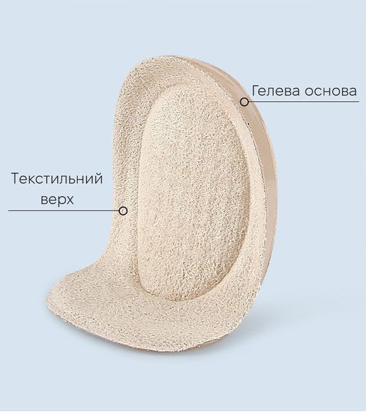 Підп'яточник для взуття Viks Tekstile+Gel велюровий чорний фото