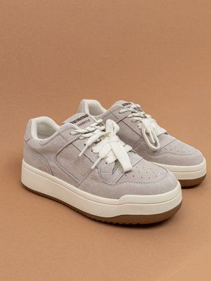 Жіночі кросівки Fashion 9736-1 сірі натуральна замша фото