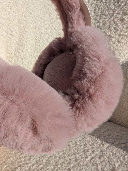 Теплі навушники Fashion 7840 пудра фото