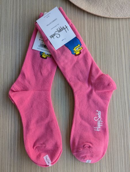 Шкарпетки жіночі Happy Socks рожеві Мардж демісезонні фото