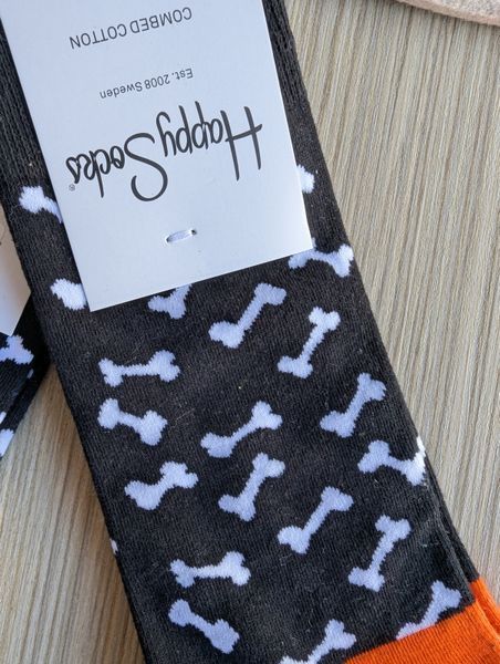 Шкарпетки жіночі Happy Socks чорні Кісточки демісезонні фото