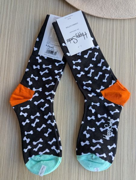 Шкарпетки жіночі Happy Socks чорні Кісточки демісезонні фото