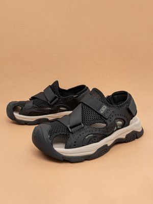 Чоловічі сандалі босоніжки Fashion 9573 чорні сітка фото