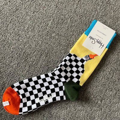 Шкарпетки жіночі Happy Socks чорно-білі Пензлик демісезонні фото
