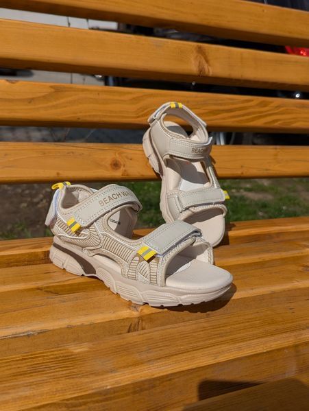 Босоніжки для хлопчика Jong Golf C20439-3 бежеві екошкіра 33-36 фото