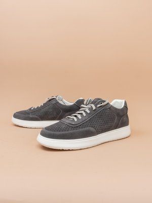 Чоловічі кросівки з перфорацією Clubshoes KD2n сірі натуральна шкіра фото