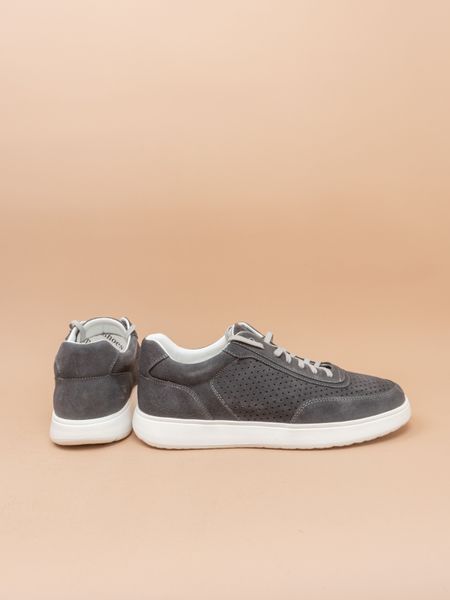 Чоловічі кросівки з перфорацією Clubshoes KD2n сірі натуральна шкіра фото