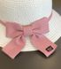 Соломяний капелюх для дівчинки Бант молочний 54 фото 2