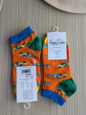 Шкарпетки короткі жіночі Happy Socks помаранчеві Ара демісезонні фото