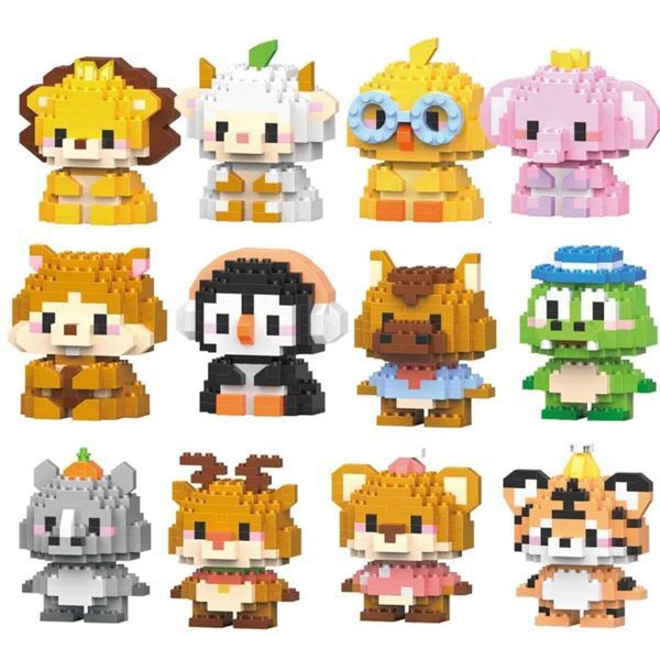 Конструктор з мікроблоків Animals W1502-12 Тигреня 150 блоків фото