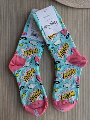 Шкарпетки жіночі Happy Socks м'ятні Mom демісезонні фото