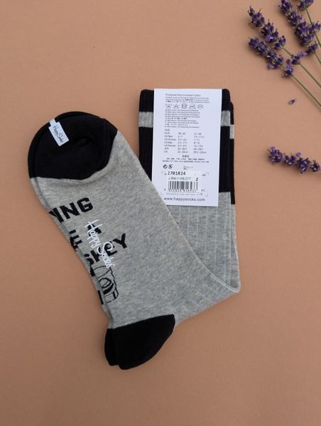 Шкарпетки чоловічі Happy Socks сірі Віскі демісезонні фото
