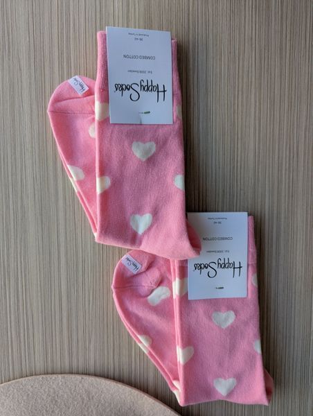 Шкарпетки жіночі Happy Socks рожеві Кохання демісезонні фото