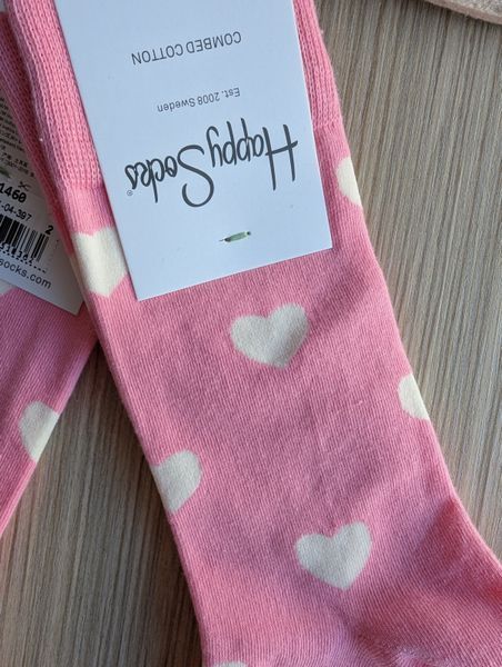 Шкарпетки жіночі Happy Socks рожеві Кохання демісезонні фото