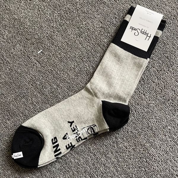 Шкарпетки чоловічі Happy Socks сірі Віскі демісезонні фото