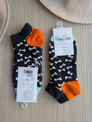 Шкарпетки короткі жіночі Happy Socks чорні Кісточки демісезонні фото