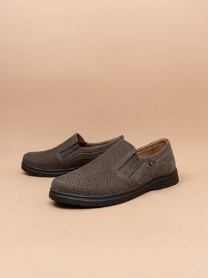 Чоловічі туфлі Belvas 2508/9 темно-сірі натуральна шкіра фото