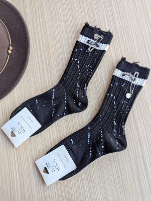 Шкарпетки жіночі D.L Sock чорні Булавка демісезонні фото