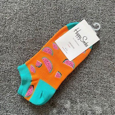 Шкарпетки короткі жіночі Happy Socks помаранчеві Кавун демісезонні фото