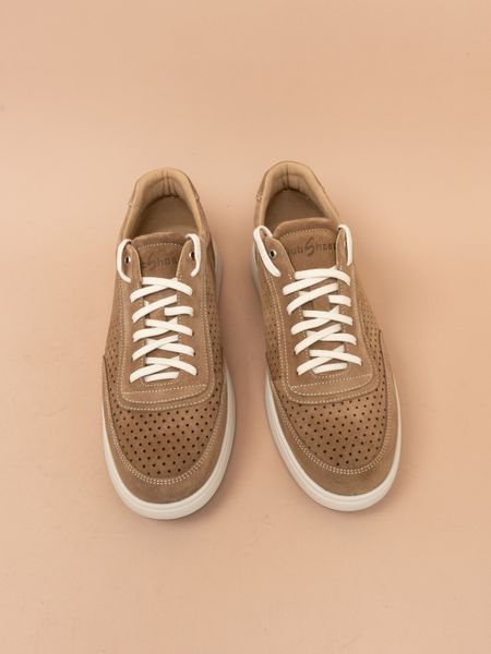 Чоловічі кросівки з перфорацією Clubshoes KD2n бежеві натуральна шкіра фото