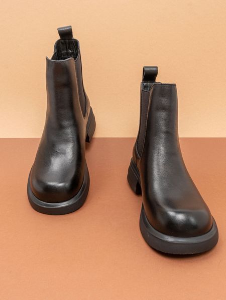 Жіночі черевики челсі Fashion ZM258051DL чорні натуральна шкіра демі фото