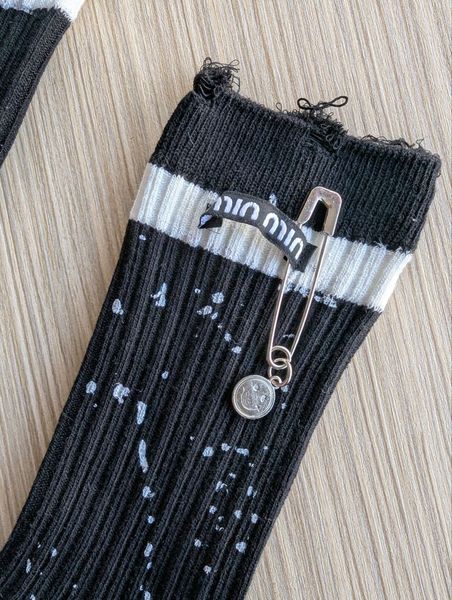 Шкарпетки жіночі D.L Sock чорні Булавка демісезонні фото