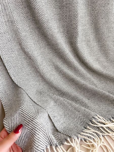 Жіночий шарф Fashion сірий імітація кашеміру 70x210 см фото