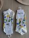 Шкарпетки короткі жіночі Happy Socks білі Квіти демісезонні фото 1