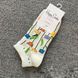 Шкарпетки короткі жіночі Happy Socks білі Квіти демісезонні фото 3