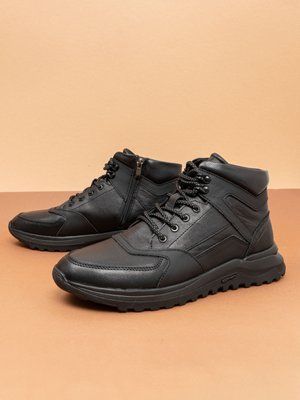 Чоловічі зимові черевики Marion 4136-L-GROSS чорні натуральна шкіра фото