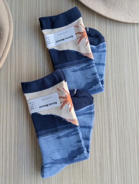 Шкарпетки жіночі Bonne Maison сині Сонце демісезонні фото