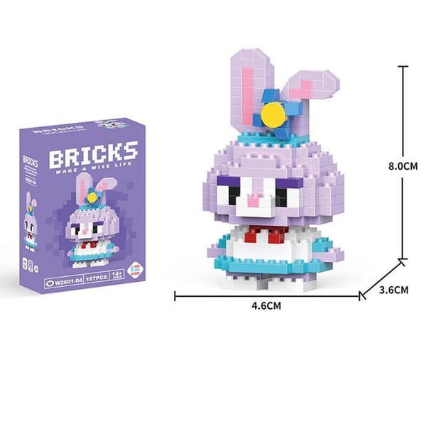 Конструктор з мікроблоків Bricks W2601-04 Кролик Duffy 187 блоків фото