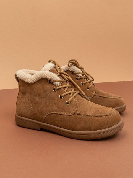 Жіночі зимові черевики Fashion 5520 кемел замшеві фото