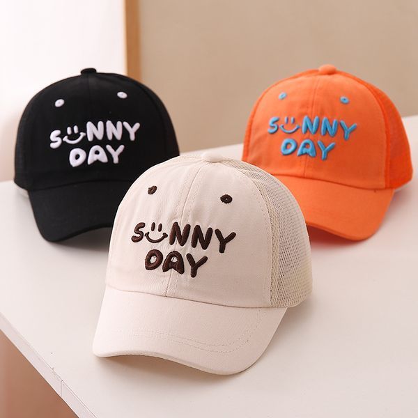 Дитяча літня бейсболка Sunny Day помаранчева з сіткою 50-52 фото
