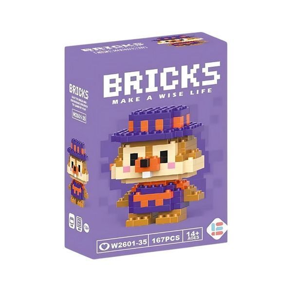 Конструктор з мікроблоків Bricks W2601-35 Бурундук Чіп 167 блоків фото