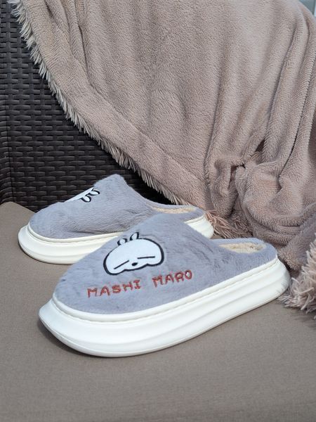 Тапочки кімнатні закриті Mashi Maro ZS-3030 сірі фото