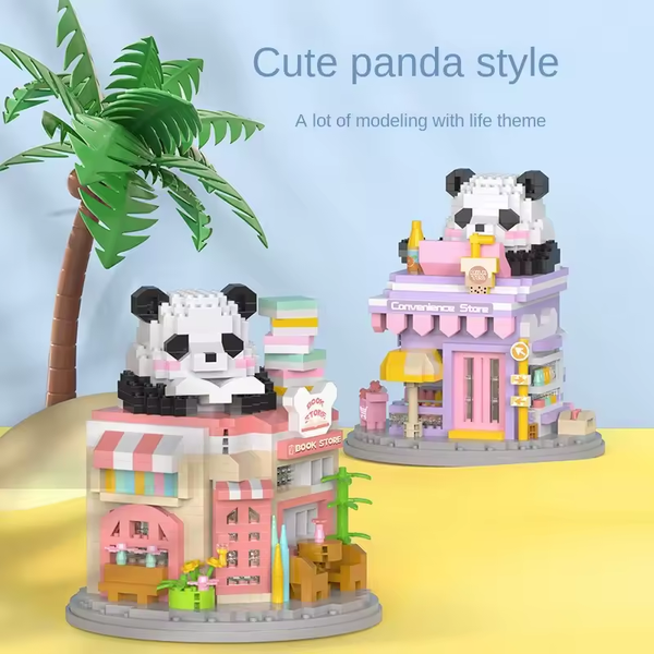 Конструктор з мікроблоків Panda W1123 Книжкова крамниця 872 блоки фото