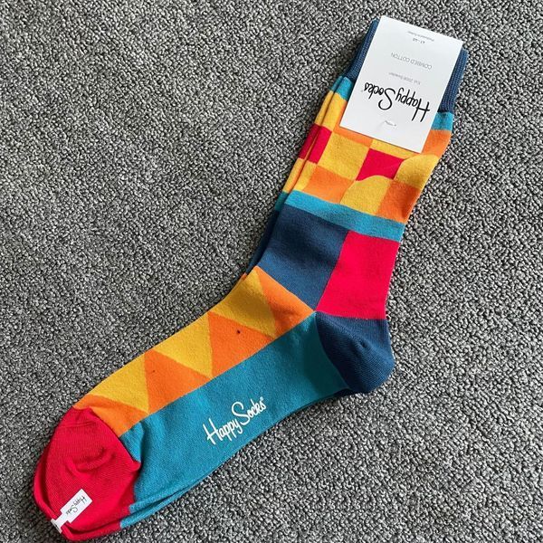 Шкарпетки чоловічі Happy Socks Квадрат демісезонні фото