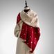Жіночий зимовий шарф Fashion Серце червоний/бежевий 65x185 см фото 1