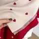 Жіночий зимовий шарф Fashion Серце червоний/бежевий 65x185 см фото 3