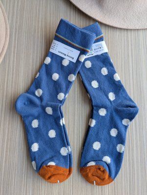 Шкарпетки жіночі Bonne Maison сині Горох демісезонні фото