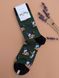 Шкарпетки чоловічі Happy Socks темно-зелені Песики демісезонні фото 1