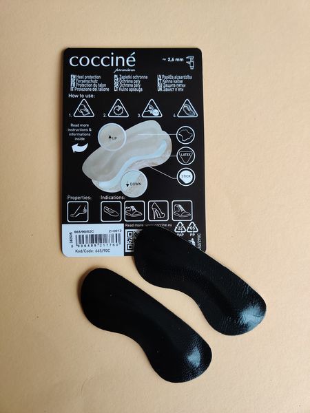 П&rsquo;яткоутримувач Coccine 665/90/02 Heel Protector Goat leather&latex шкіряний чорний фото