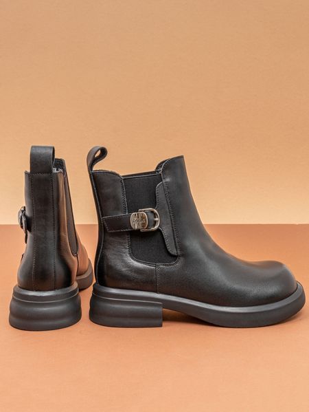 Жіночі черевики челсі Fashion ZM258051DL чорні натуральна шкіра демі фото